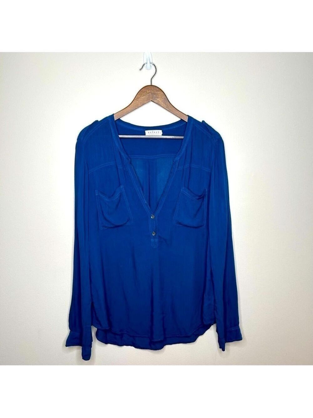 Velvet Graham Spencer Blue Long Sleeve Button Down XL